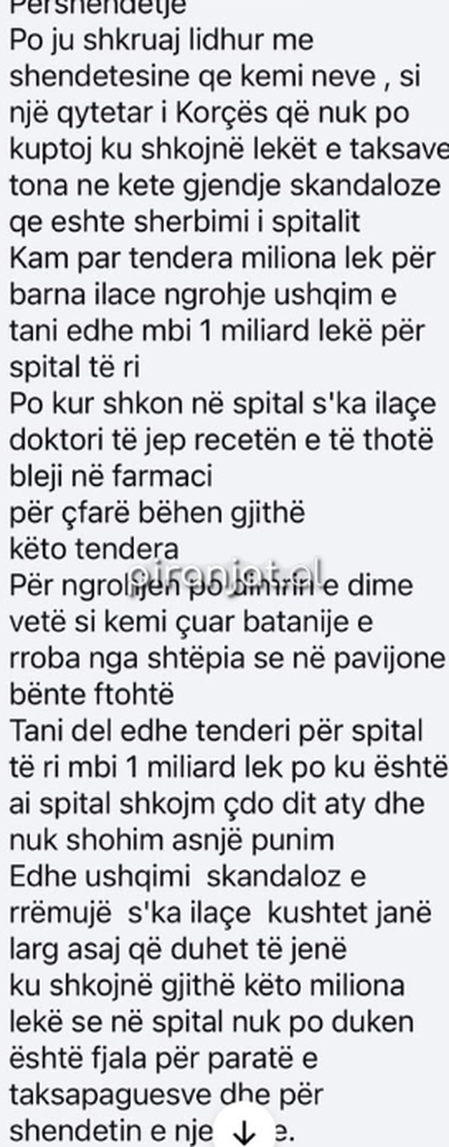 VIDEO/ Pamje skandaloze nga Spitali i Korçës! Mure me