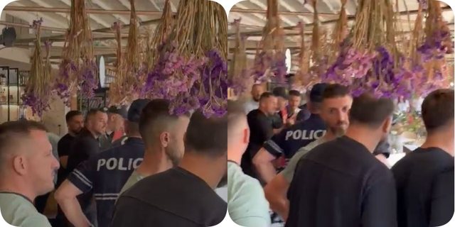 Momenti kur policia hyn n&euml; ambientet e lokalit dhe ndalon disa protestues