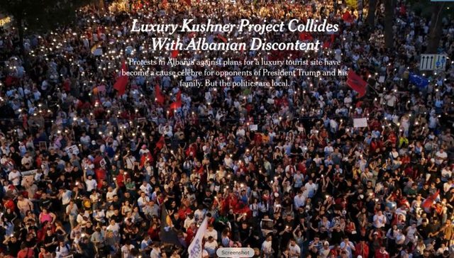 Protesta p&euml;r largimin e Ram&euml;s, New York Times: Shqiptar&euml;t n&euml;