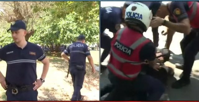 Pas shpërndarjes me gaz lotsjellës, policia shoqëron disa