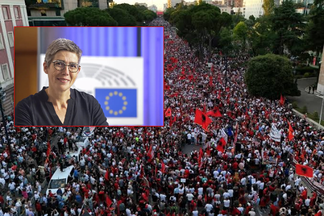 Zyrtar&euml;t e BE zbarkojn&euml; n&euml; Tiran&euml;/ Eurodeputetja gjermane