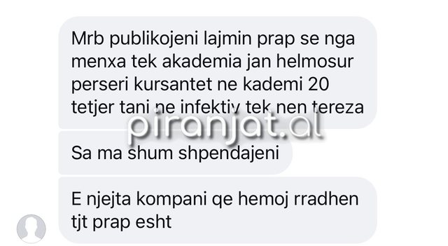 Denoncimi/ Helmohen s&euml;rish nga ushqimi rreth 50 kursant&euml; t&euml;