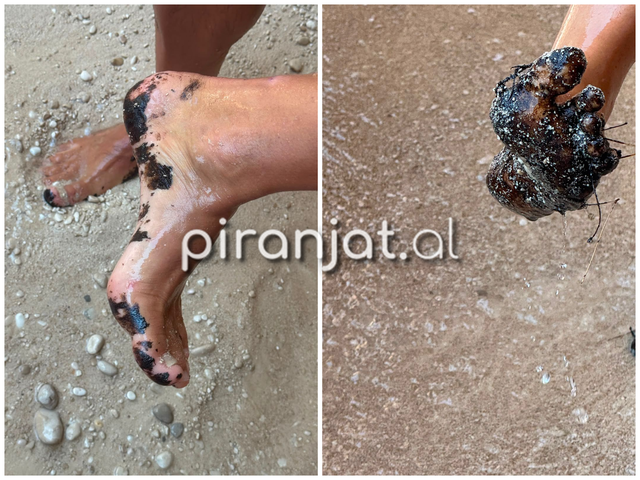 FOTO-LAJM/ Bregdeti i Dhërmiut i ndotur, turistët përballen me