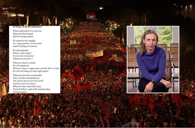 Protestat për largimin e Ramës, Lea Ypi ndan vargjet e Brehtit: Kur