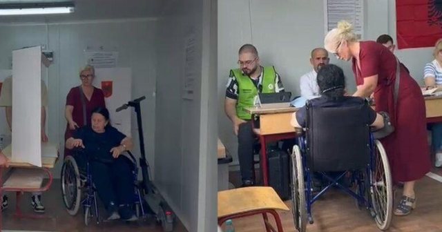 Kontenieri përshtatet si qendër votimi në Yzberisht, personat me