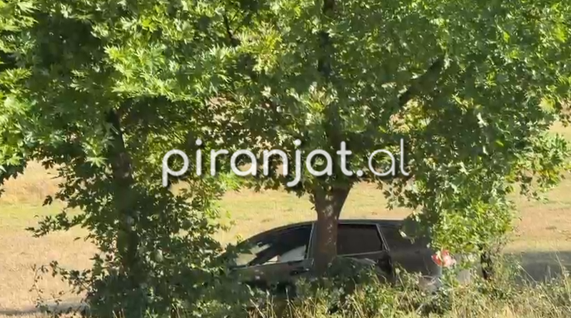 Aksident n&euml; aksin Gjirokast&euml;r&ndash;Tepelen&euml;, makina me targa