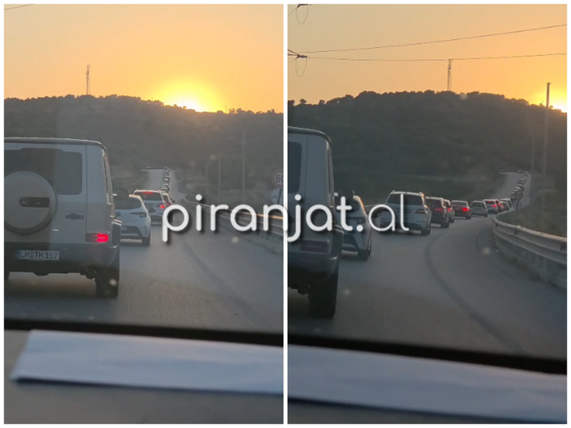 VIDEO/ Trafik kilometrik n&euml; aksin mbi Kanin&euml; n&euml; Vlor&euml;