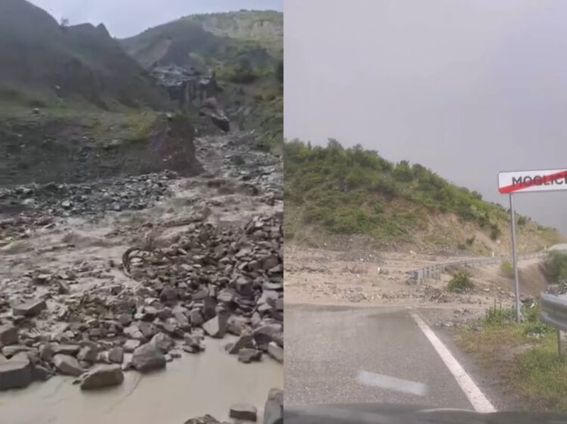 Reshjet e shiut bllokojn&euml; aksin Gramsh-Moglic&euml;-Kor&ccedil;&euml;,