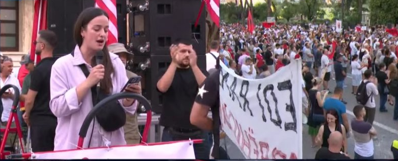 Protestuesit k&euml;mb&euml;ngulin te k&euml;rkesat e tyre: Dor&euml;heqja e