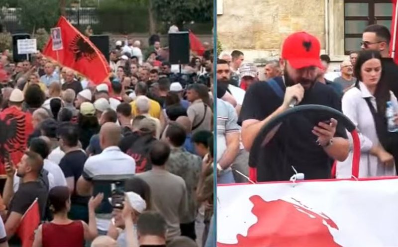 I riu n&euml; protest&euml;: Nj&euml; person vajti n&euml; burg se nd&euml;rtoi