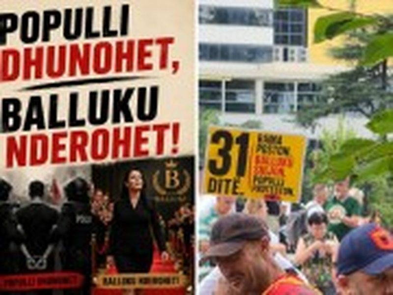&ldquo;31 dit&euml; Rama poston, Balluku shijon, populli proteston&rdquo;/