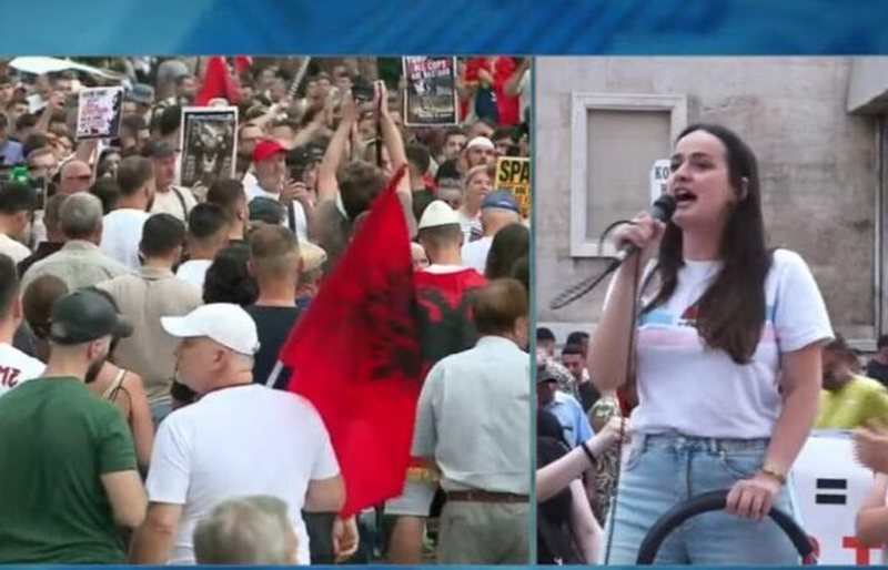 Protestuesja: U t&euml;rhoq&euml;m zvarr&euml; sepse protestuam paq&euml;sisht!