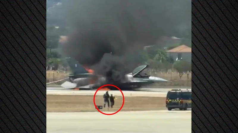 VIDEO/ Avioni rr&euml;zohet n&euml; pist&euml; dhe p&euml;rfshihet nga