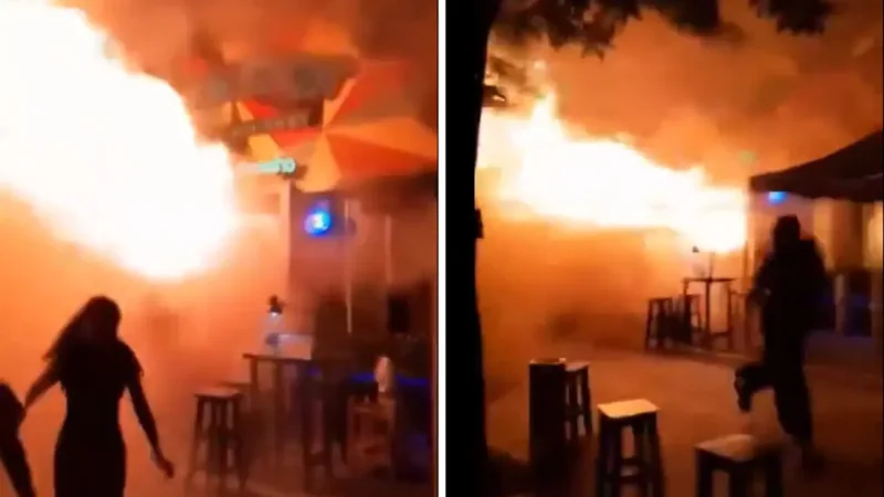 VIDEO/ Zjarri shkakton bilanc tragjik viktimash brenda pub-it, momenti kur turma