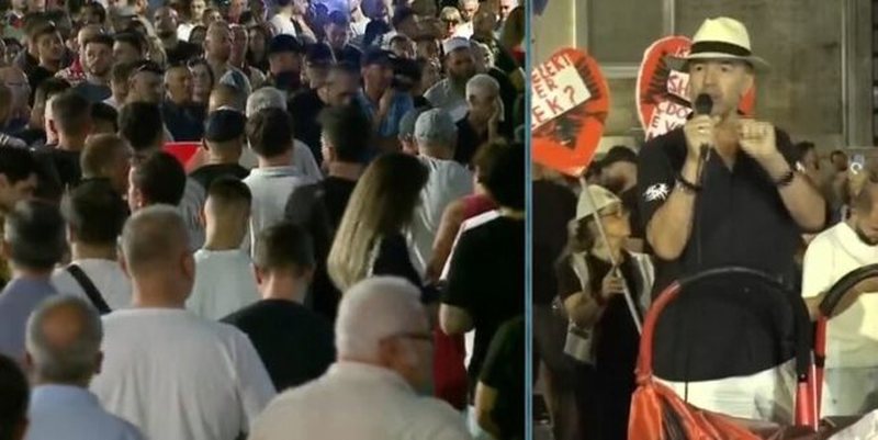 Protesta n&euml; Tiran&euml;/ Protestuesi: &Euml;sht&euml; turp p&euml;r