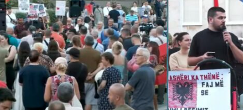 Protesta para Kryeministris&euml;/ Aktivisti krahason Ram&euml;n me Lukashenkon: