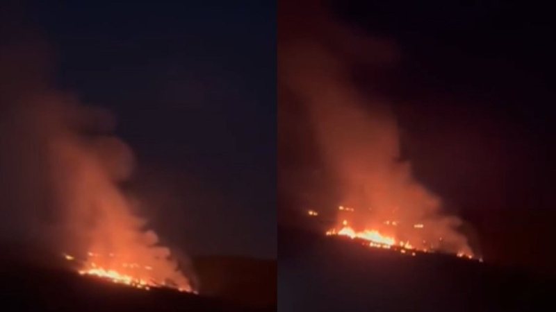 Zjarr n&euml; Kepin e Rodonit, tymi mbulon kodrat pran&euml; plazhit