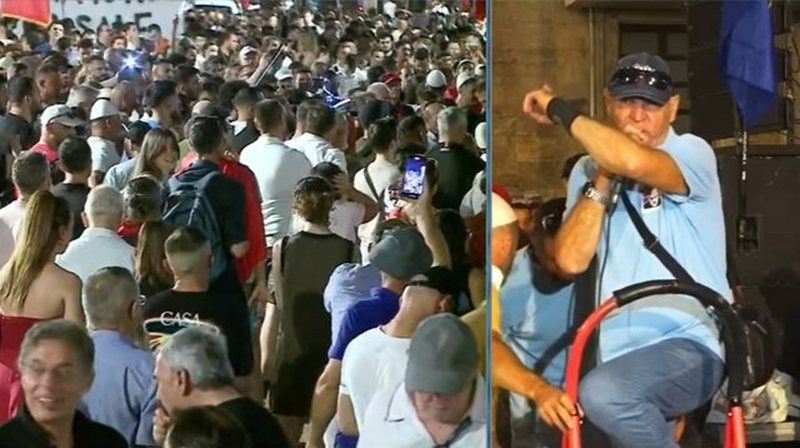 Protestuesi: Banda e Ram&euml;s m&euml; grabiti dje djalin, policia b&euml;nte