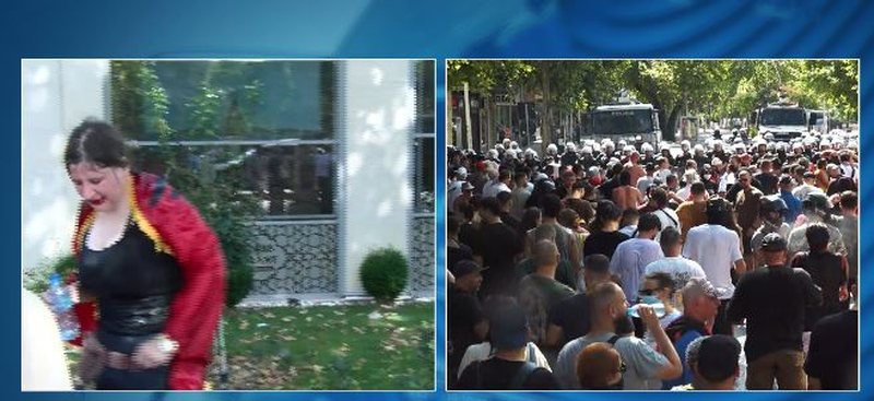 Policia hodhi uj&euml; me piper n&euml; drejtim t&euml; protestuesve, nj&euml;