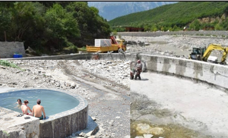 Betonizimi dhe tharja e Banjave Termale t&euml; B&euml;nj&euml;s, Rama gjen