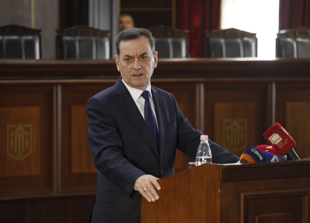 N&euml; foto: Sokol Sadushi, kryetar i Gjykat&euml;s s&euml; Lart&euml;