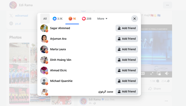 BIRN: Profilet në Facebook nga Vietnami përmbytin intervistën e