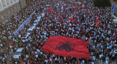 What is keeping the protest alive in Albania?