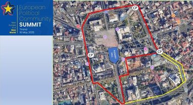 European Political Community Summit/ Road axes that will be blocked today in