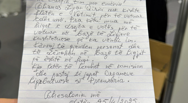 Another complaint, Albanian from Thessaloniki: I was denied the right to vote,