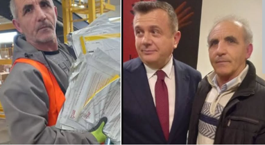 Topalli publikon foton: Militanti i PS me uniformën e postierit preku