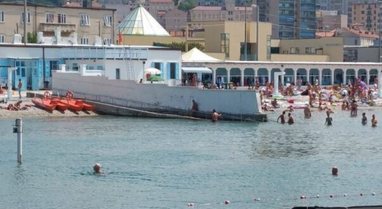 The only beach in Europe that separates men from women with a wall
