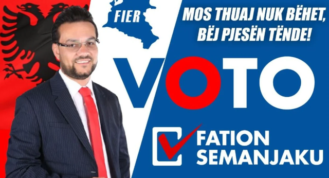 He opposed the removal of the banner, the DP candidate in Fier is accompanied to