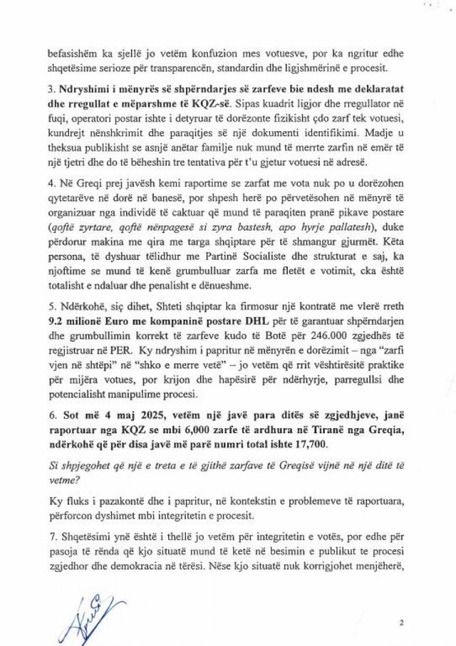 PD kërkesë KQZ-së për votat në Greqi: Njerëz
