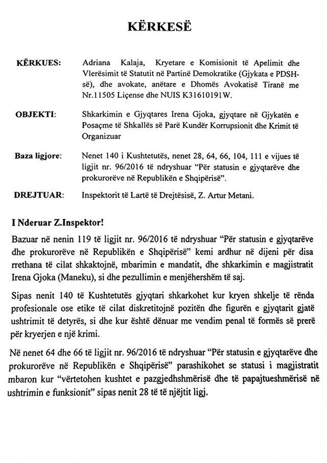 E dënuar në Greqi, pas SPAK PD kërkesë edhe ILD-së:
