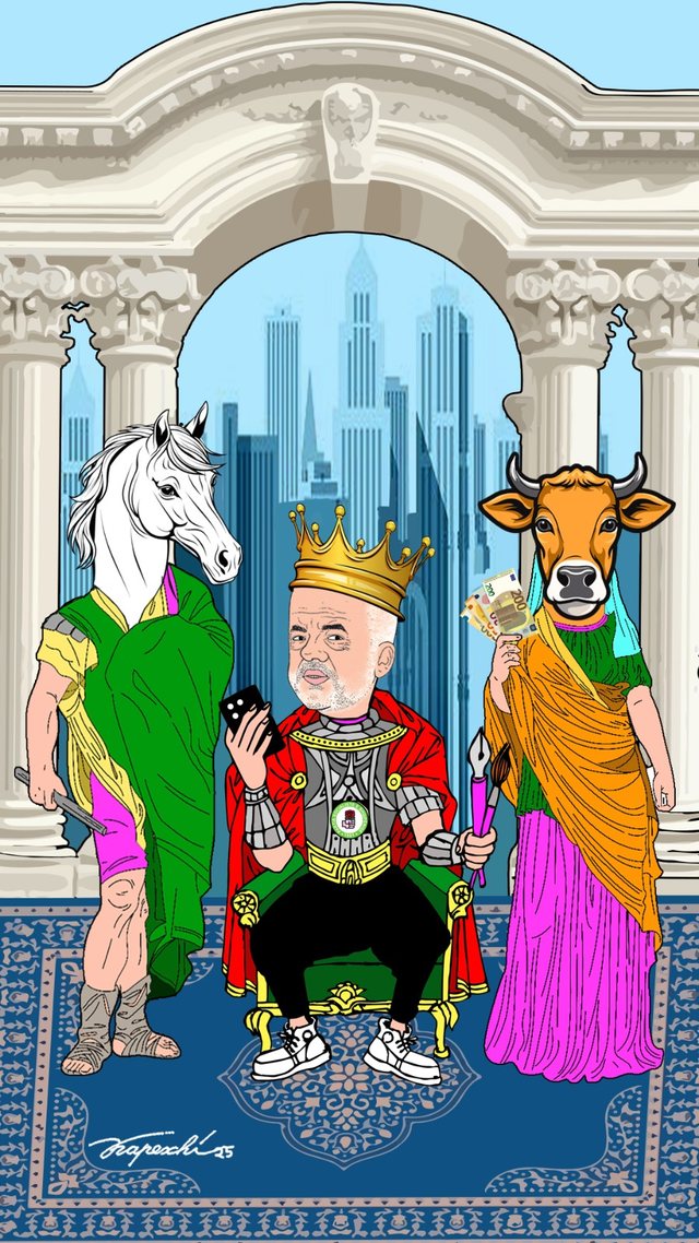 "Revival Caligula", Bujar Kapexhiu's gem of a caricature about