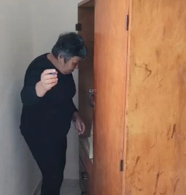 This is happening too! In Lushnja, this old wardrobe is turned into a secret
