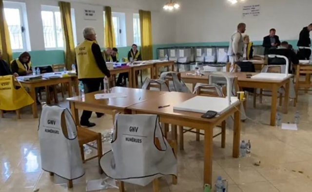 Electronic voting results published in Vora, votes for each party