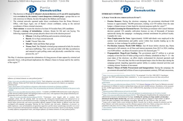Documents/ DP takes to the US the abuses committed in the electoral process: We