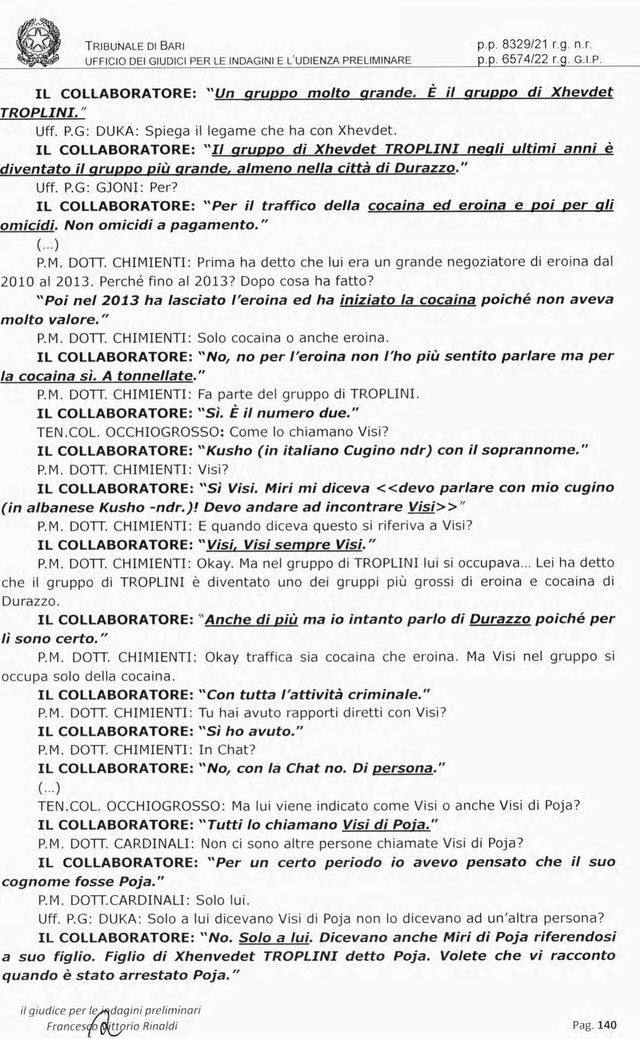 "The most brutal group in the drug trafficking", the testimony of