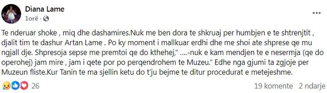 Ndërron jetë Artan Lame, e ëma e konfirmon: Ky moment i mallkuar