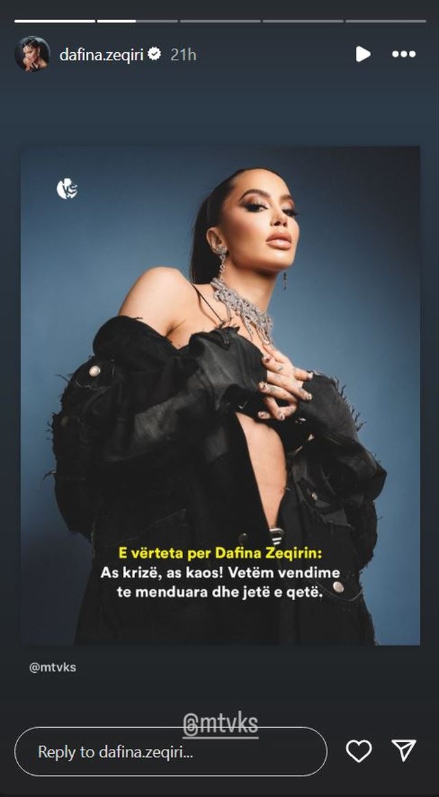 It was rumored that she broke off relations with her manager, Dafina Zeqiri
