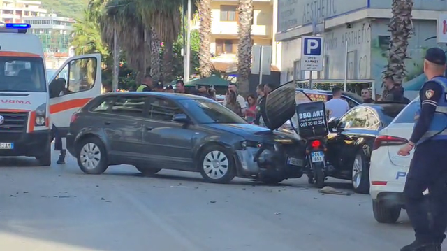 Accident in Lushnje, four cars and a motorcycle involved