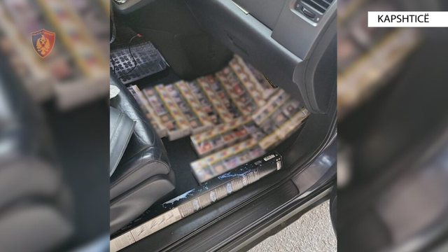 Makinën plot me steka cigaresh kontrabandë, arrestohet