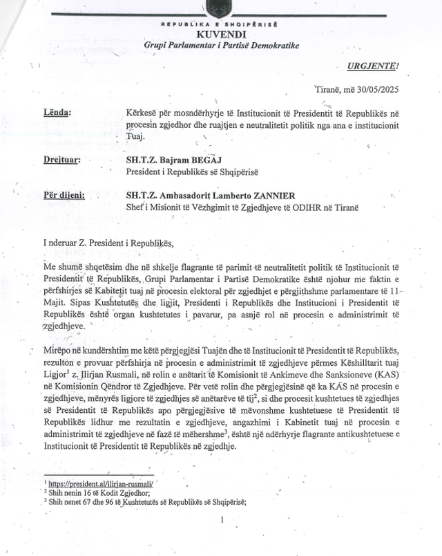 Kapja e Institucioneve nga Rama, PD: Presidenca dhe Shkolla e
