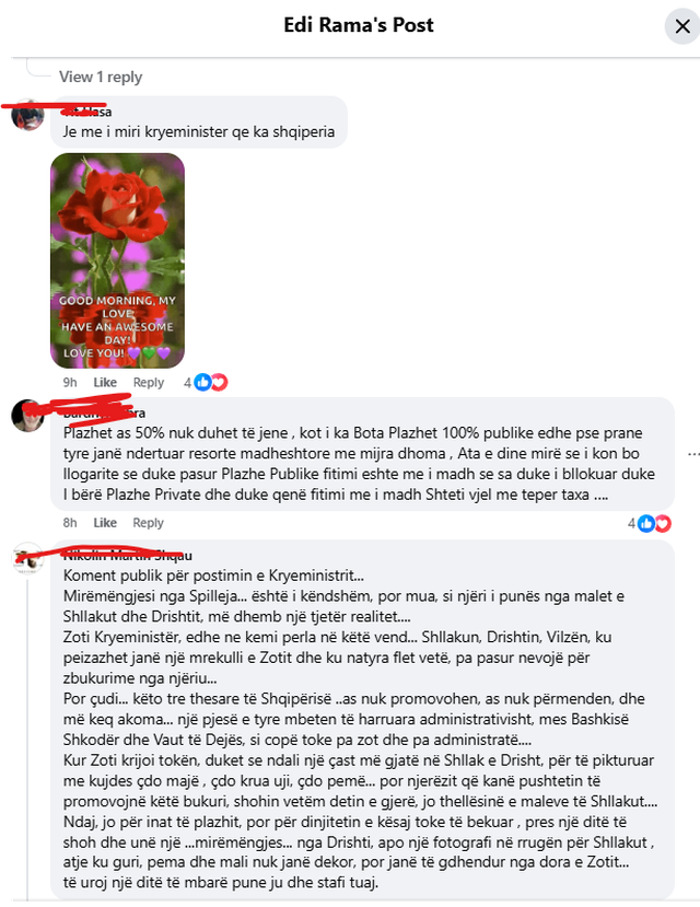 Rama talks on Facebook about pearls on the coast, citizens refute his