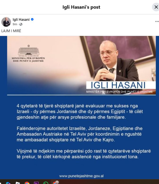 Evakuimi i shqiptarëve nga Izraeli: MEPJ jep sqarim të pjesshëm,