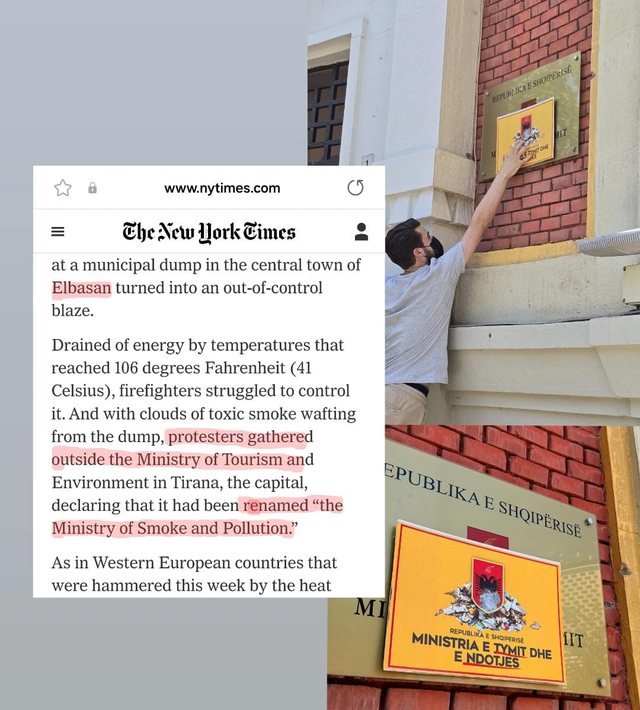 The New York Times: Albania under the smoke caused by the environmental massacre