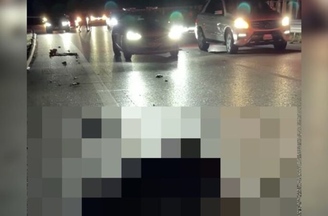 A car hits and kills a person on the Fier-Vlora highway