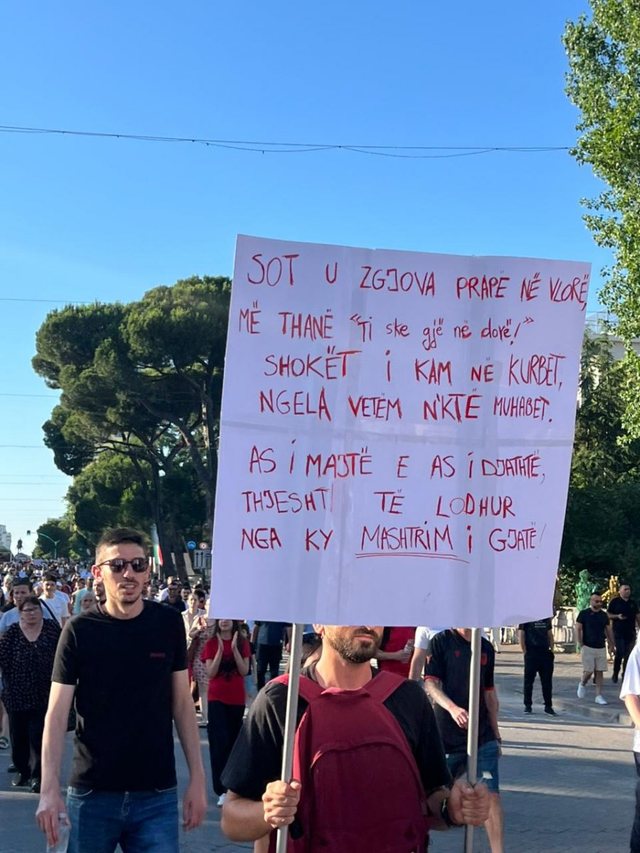 'This goat is sold for 1 euro'/ Spicy banners from the 8th protest in