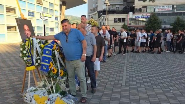 Elbasan pays tribute to footballer Fatjon Bunjaku, who passed away after a car